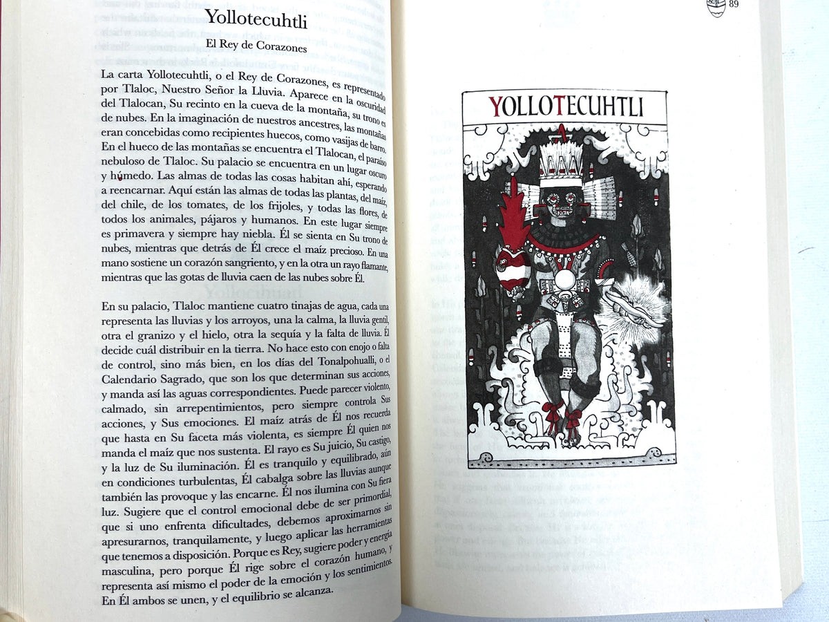Tarot Yohualli Ehecatl book and deck, Chicome Itzcuintli Amatlapalli, 2021, NF SC