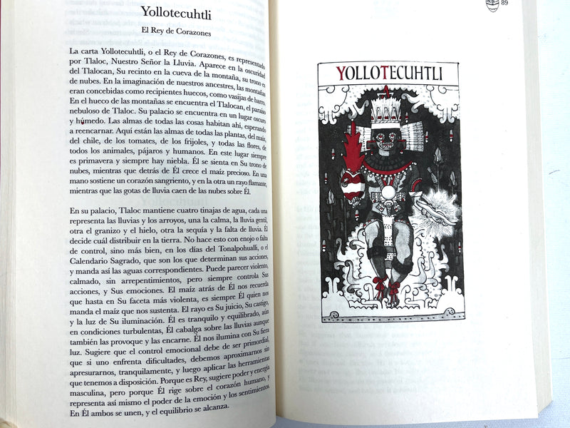 Tarot Yohualli Ehecatl book and deck, Chicome Itzcuintli Amatlapalli, 2021, NF SC