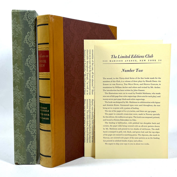 Three Plays of Henrik Ibsen, Limited Editions Club, 1964, Fine HC w/ slipcase