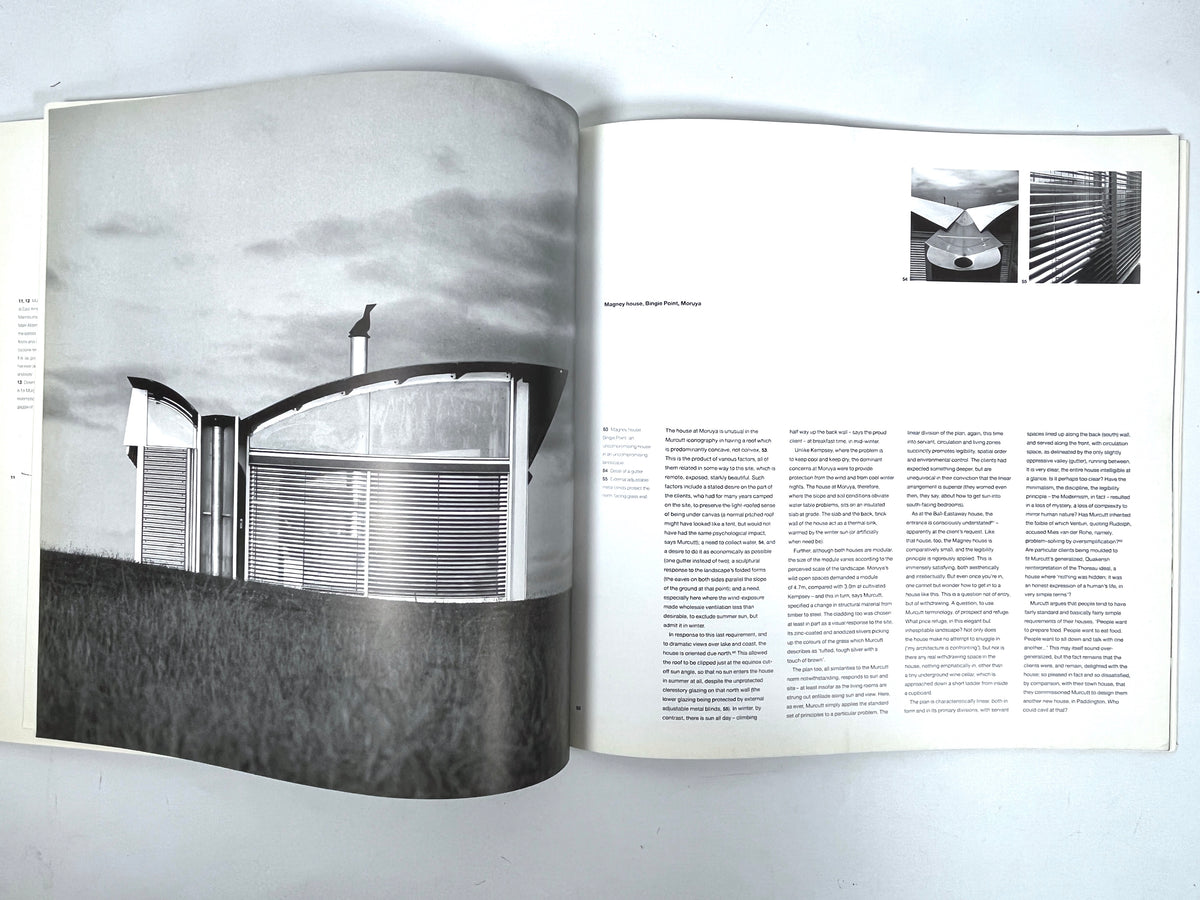 Glenn Murcutt: Three Houses, E.M. Farrellly, Architecture, 2002, Near Fine SC