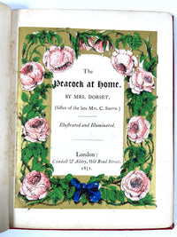 The Peacock at Home, Illuminated, 1851, Very Good hardcover antiquarian children's book