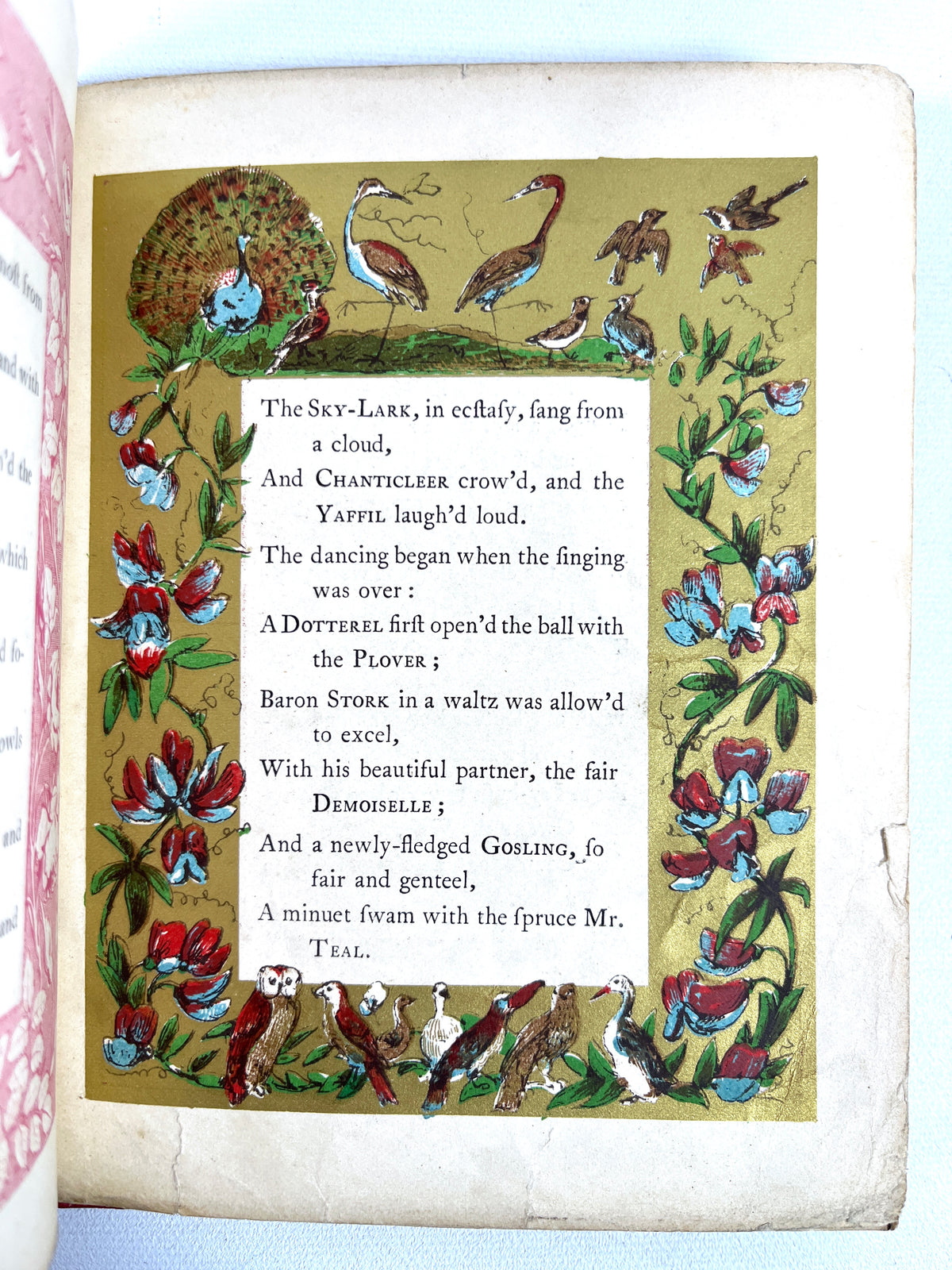The Peacock at Home, Illuminated, 1851, Very Good hardcover antiquarian children's book