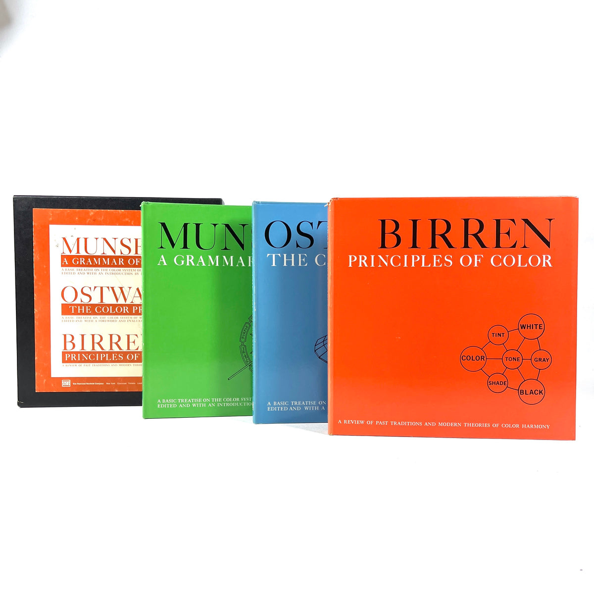 Munsell, Ostwald, and Birren, 3 Vol Set, 1969, Very Good+ hardcover w/ DJs and slipcase