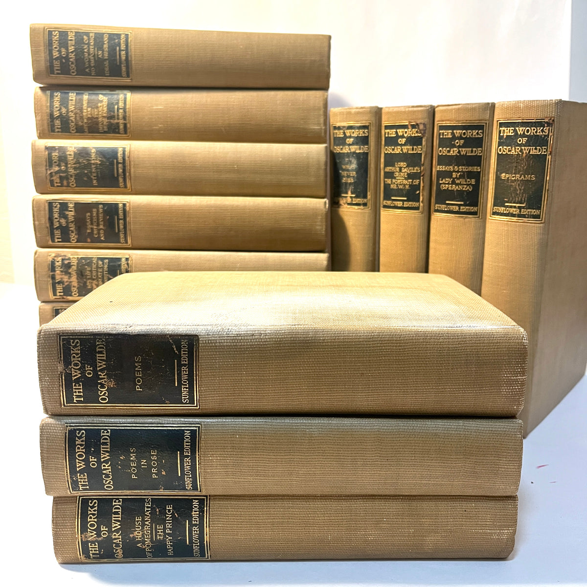 The Works of Oscar Wilde. 1909 Sunflower Edition, 14 Volumes, Good HC, #294/1000