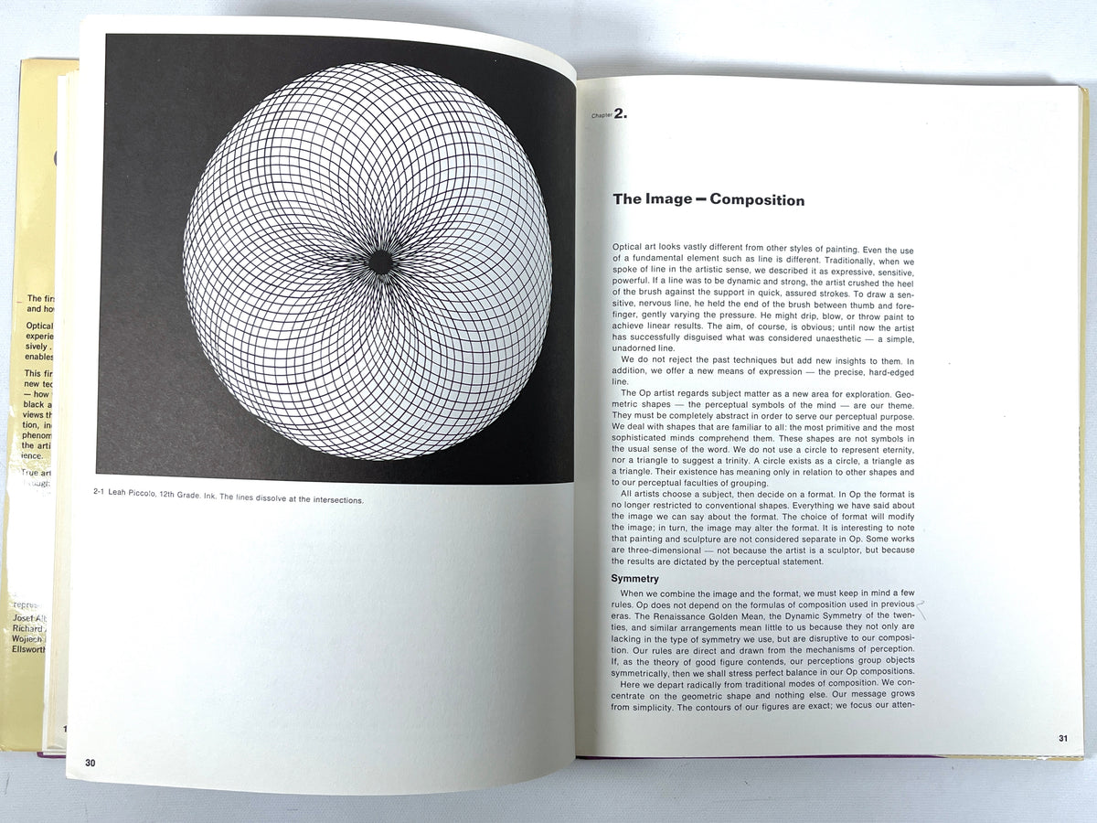 Rene Parola, Optical Art: Theory and Practice, 1969, Very Good+ hardcover w/ dust jacket