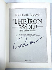 Richard Adams, The Iron Wolf and Other Stories, 1st Edition, SIGNED, 1980, NF HC w/DJ