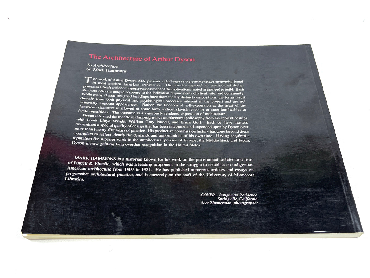 The Architecture of Arthur Dyson, Fresno Art Museum, 1993, Very Good+ softcover