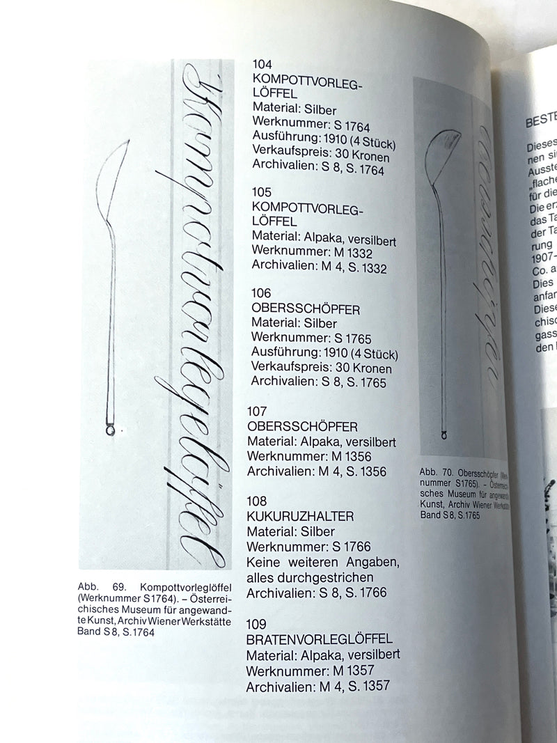 Josef Hoffmann: Bestecke fur die Wiener Werkstatte, Waltraud Neuwirth, 1982, VG