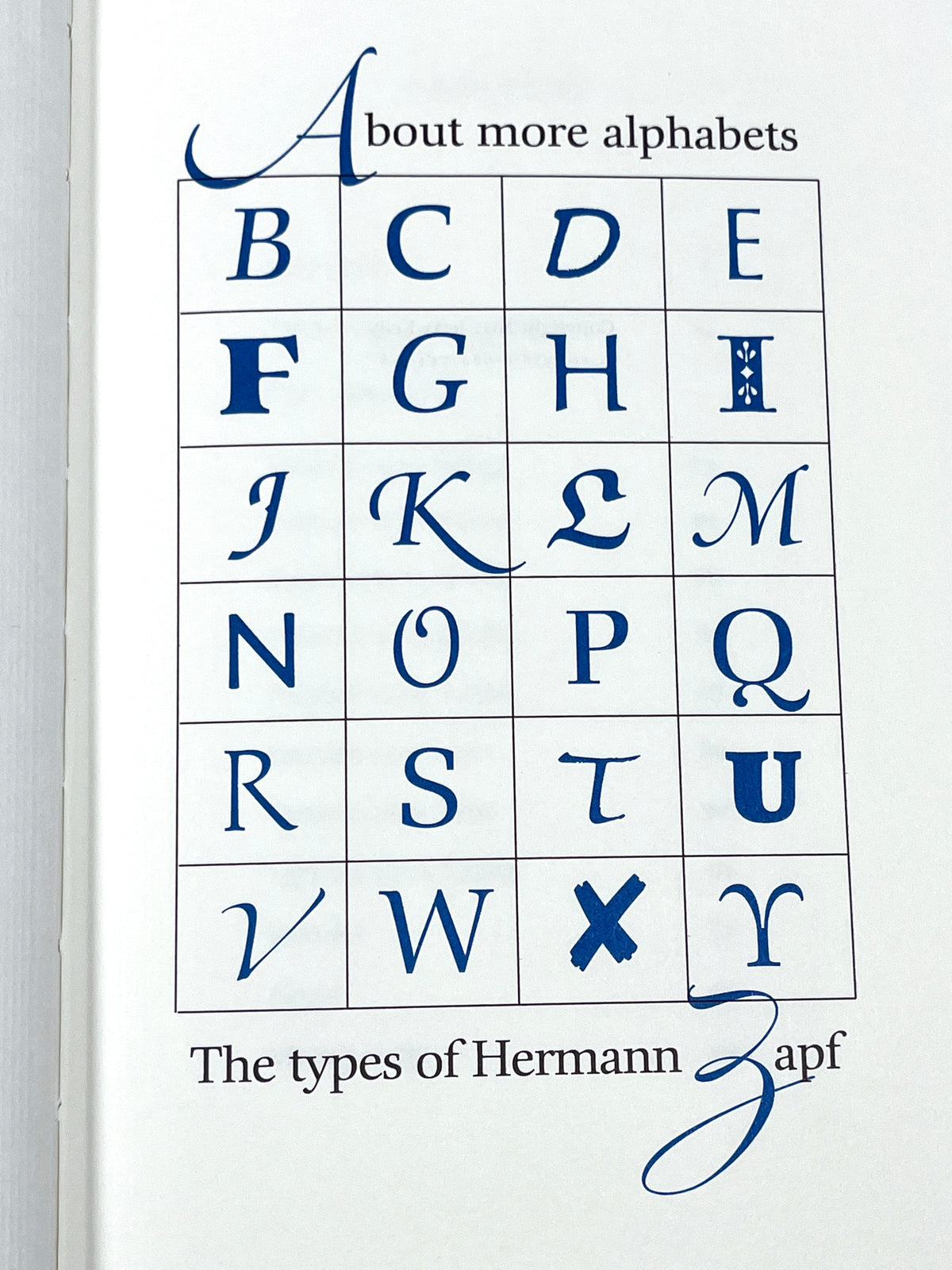 About More Alphabets: The Types of Hermann Zapf, 2011, Near Fine HC w/sheet set+ slipcase
