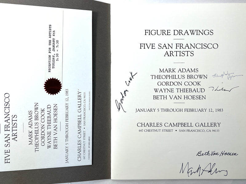 Figure Drawings: Five San Francisco Artists, SIGNED 5x, 1983, SC, NF.